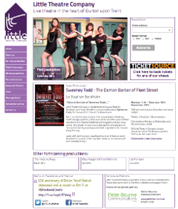 Little Theatre Company from Burton upon Trent - designed and developed by Peter Bourne Communications