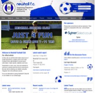 Football Club website design by Peter Bourne Communications